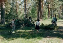 Студенты клепиковского техникума убрали от мусора лесопарк